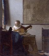Johannes Vermeer Woman with a lute. oil on canvas